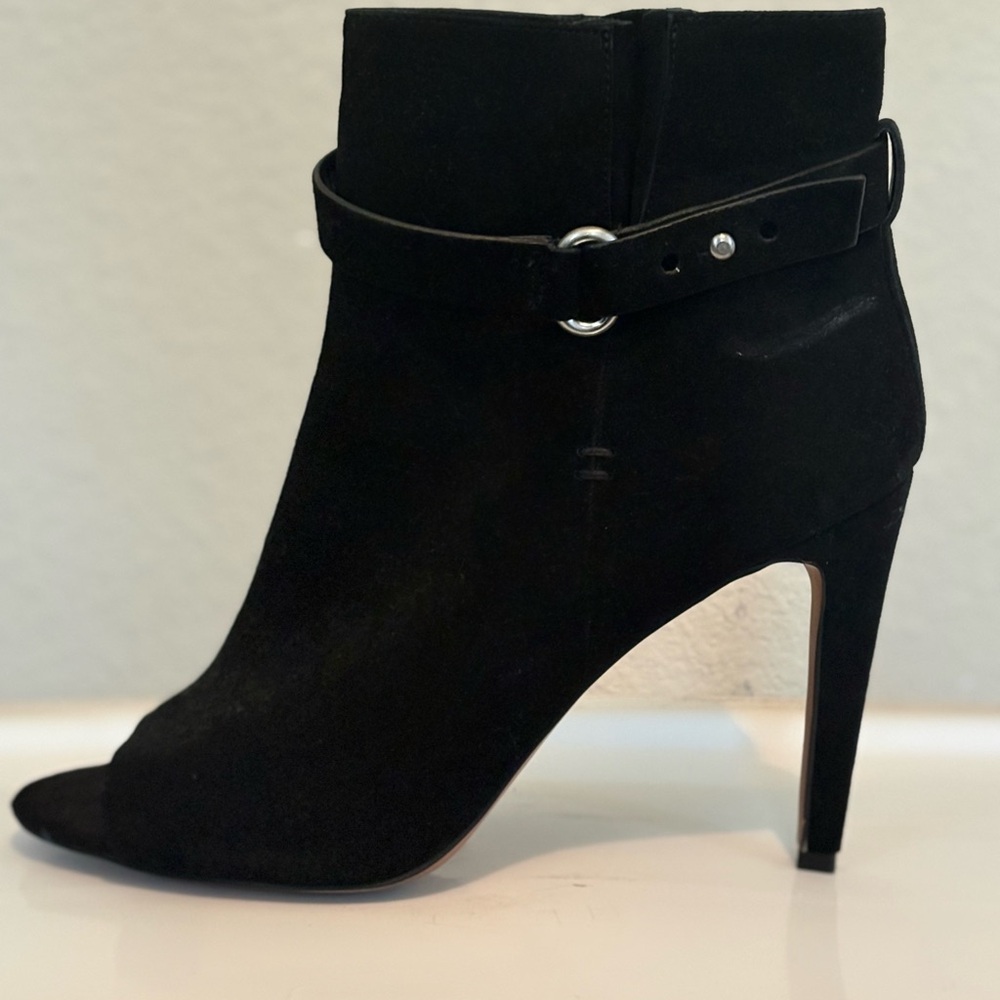 BCBGeneration Open Toe Black Heeled Boots